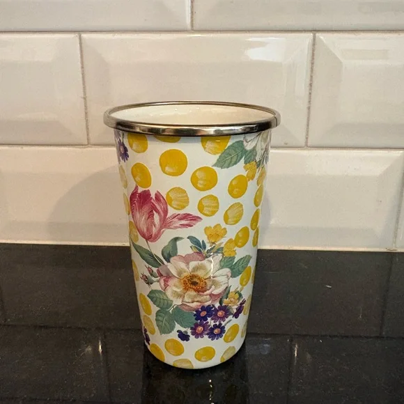 Mackenzie Childs Buttercup Cup /Small Vase in Mint Condition RARE - Picture 4 of 7